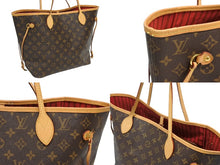 画像をギャラリービューアに読み込む, LOUIS VUITTON ルイヴィトン トートバッグ モノグラム M40156 ネヴァーフルMM 廃盤 ブラウン PVCコーティングキャンバス 美品 中古 4b009323