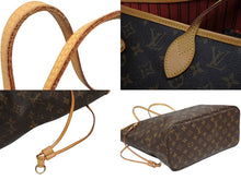 画像をギャラリービューアに読み込む, LOUIS VUITTON ルイヴィトン トートバッグ モノグラム M40156 ネヴァーフルMM 廃盤 ブラウン PVCコーティングキャンバス 美品 中古 4b009323
