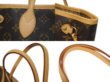 画像をギャラリービューアに読み込む, LOUIS VUITTON ルイヴィトン モノグラム ネヴァーフルPM ハンドバッグ M40155 ブラウン PVC ヌメ革 ゴールド金具 美品 中古 4b009324
