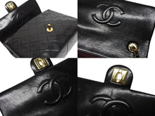 画像をギャラリービューアに読み込む, CHANEL シャネル ミニマトラッセ20 ショルダーバッグ 1番台 A01163 ブラック ラムスキン ゴールド金具 美品 中古4b009325