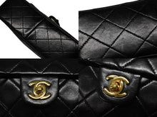 画像をギャラリービューアに読み込む, CHANEL シャネル ミニマトラッセ20 ショルダーバッグ 1番台 A01163 ブラック ラムスキン ゴールド金具 美品 中古4b009325