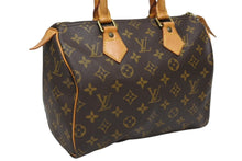 Load image into Gallery viewer, LOUIS VUITTON ルイヴィトン スピーディ25 ハンドバック M41528 モノグラム PVC レザー ブラウン ゴールド金具 美品 中古 4b009327