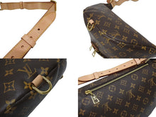 画像をギャラリービューアに読み込む, 新品同様 LOUIS VUITTON ルイヴィトン バムバッグ ボディバッグ ウエストバッグ M43644 モノグラム ブラウン ゴールド金具 中古 4b009328