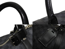 画像をギャラリービューアに読み込む, 極美品 LOUIS VUITTON ルイヴィトン キーポルバンドリエール55 ボストンバッグ N41413 ダミエグラフィット ブラック 中古 4b009329