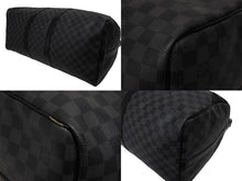 画像をギャラリービューアに読み込む, 極美品 LOUIS VUITTON ルイヴィトン キーポルバンドリエール55 ボストンバッグ N41413 ダミエグラフィット ブラック 中古 4b009329