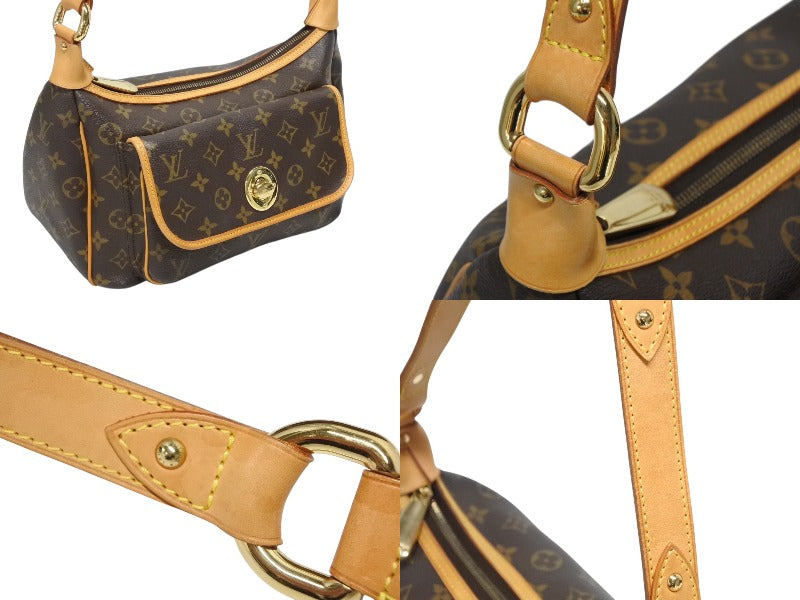 Very Good Condition LOUIS VUITTON Monogram Tikal PM One Shoulder Bag M40078 Brown Logo Gold Hardware Used 4b009332