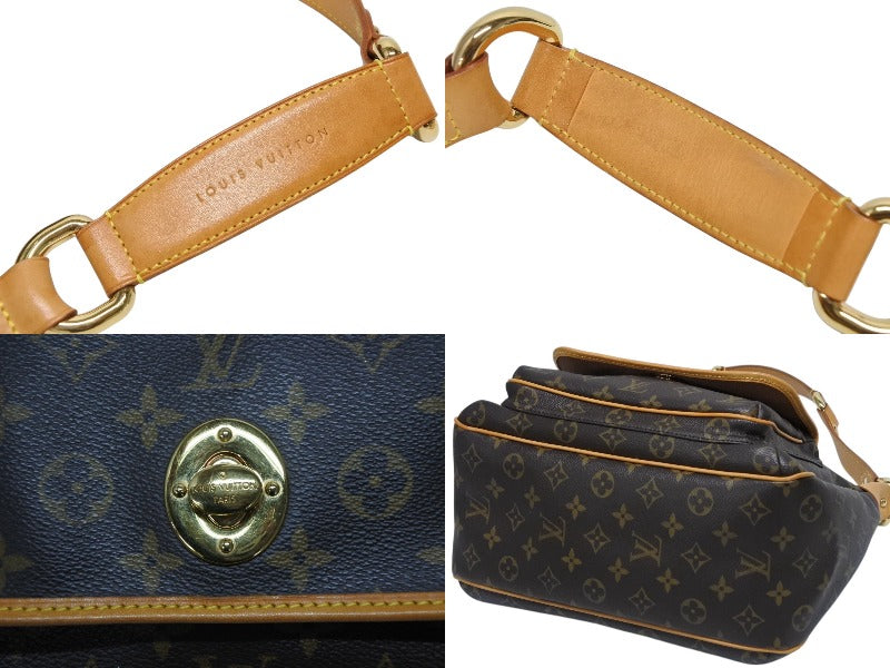 Very Good Condition LOUIS VUITTON Monogram Tikal PM One Shoulder Bag M40078 Brown Logo Gold Hardware Used 4b009332