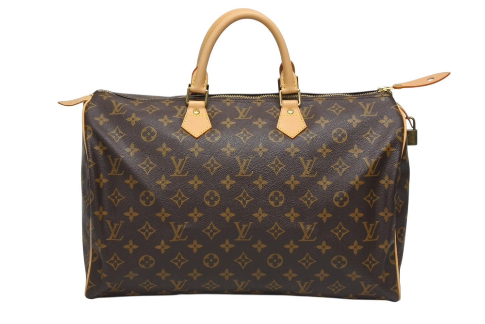 Very Good Condition LOUIS VUITTON Speedy 40 Handbag M41522 Monogram PVC Coating Brown Used 4b009338