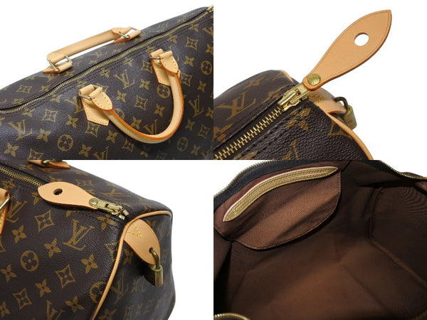Very Good Condition LOUIS VUITTON Speedy 40 Handbag M41522 Monogram PVC Coating Brown Used 4b009338