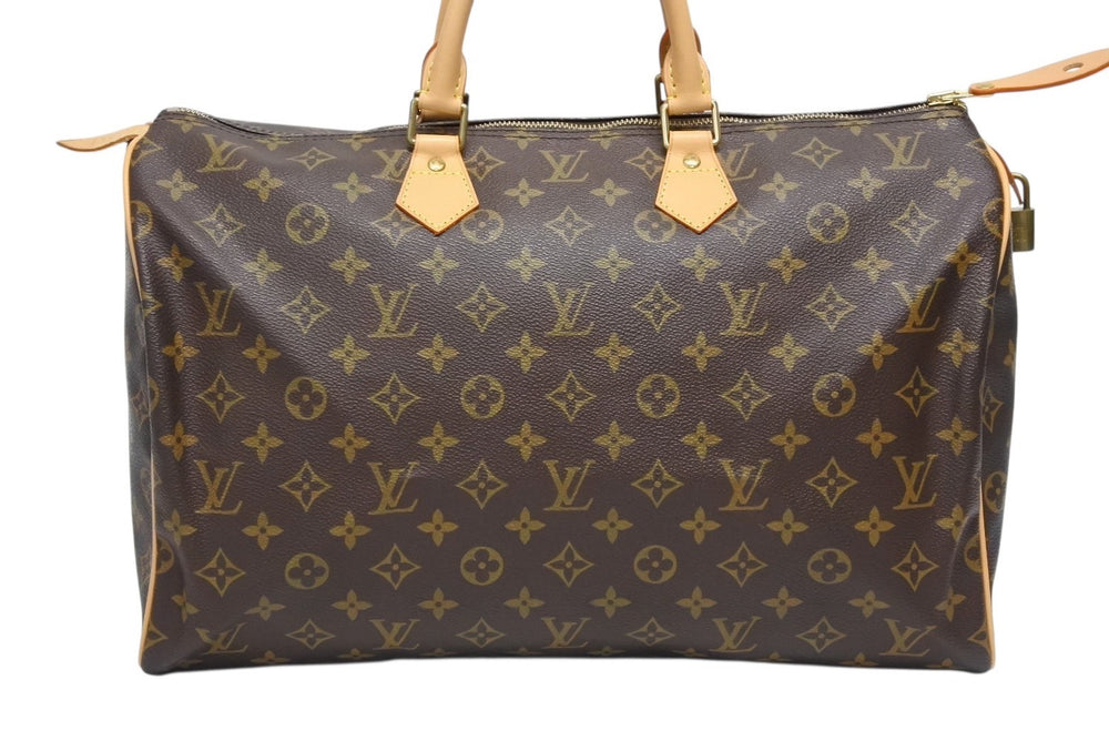 Very Good Condition LOUIS VUITTON Speedy 40 Handbag M41522 Monogram PVC Coating Brown Used 4b009338