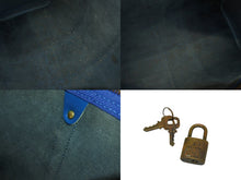 画像をギャラリービューアに読み込む, LOUIS VUITTON ルイヴィトン エピ キーポル55 ボストンバッグ レザー ブルー M42955 ロゴ 旅行バッグ 青 鞄 美品 中古 4b009342