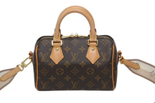 画像をギャラリービューアに読み込む, 極美品 LOUIS VUITTON ルイヴィトン ショルダーバッグ スピーディバンドリエール20 M46222 レザー PVC ブラウン ゴールド金具 中古 4b009343