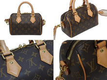 画像をギャラリービューアに読み込む, 極美品 LOUIS VUITTON ルイヴィトン ショルダーバッグ スピーディバンドリエール20 M46222 レザー PVC ブラウン ゴールド金具 中古 4b009343