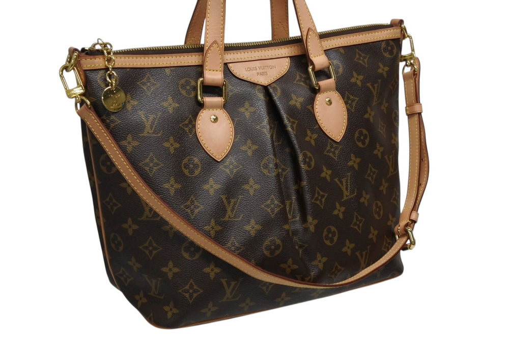 Like new LOUIS VUITTON Palermo PM handbag M40145 Monogram 2WAY PVC leather Gold hardware Used 4b009347