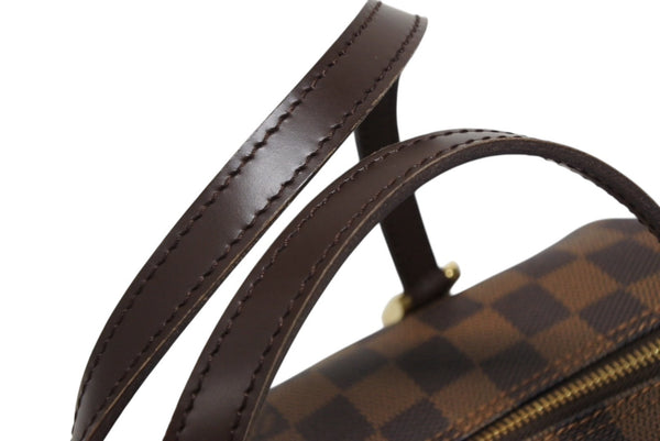 極美品 LOUIS VUITTON ルイヴィトン ハンドバッグ ドラム型 筒状 ダミエ パピヨン26 N51304 ブラウン ゴールド金具 中古 4b009354