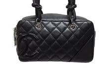 Load image into Gallery viewer, 極美品 CHANEL シャネル スモール ボーリングバッグ ハンドバッグ A29792 12番台 ココマーク カーフスキン キルティング ブラック 中古 4b009355