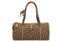 画像をギャラリービューアに読み込む, Christian Dior クリスチャンディオール ロマンティックライン ハンドバッグ LCS44706 トロッター柄 PVC レザー ブラウン 美品 中古 4b009363