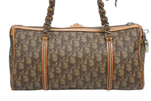 画像をギャラリービューアに読み込む, Christian Dior クリスチャンディオール ロマンティックライン ハンドバッグ LCS44706 トロッター柄 PVC レザー ブラウン 美品 中古 4b009363