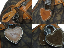 画像をギャラリービューアに読み込む, Christian Dior クリスチャンディオール ロマンティックライン ハンドバッグ LCS44706 トロッター柄 PVC レザー ブラウン 美品 中古 4b009363