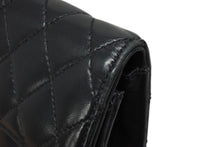 画像をギャラリービューアに読み込む, CHROME HEARTS クロムハーツ ディナーバッグ クラッチバッグ ラージクロス マトラッセ ラムスキン ブラック 中古 4b009367