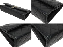 画像をギャラリービューアに読み込む, CHROME HEARTS クロムハーツ ディナーバッグ クラッチバッグ ラージクロス マトラッセ ラムスキン ブラック 中古 4b009367