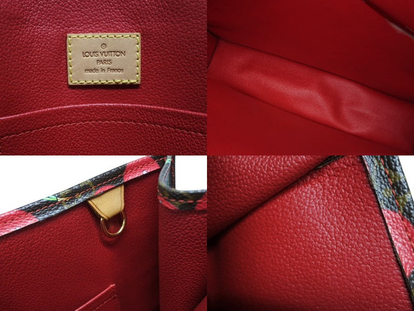 極美品 LOUIS VUITTON ルイヴィトン モノグラム チェリー サックプラ トートバッグ ブラウン M95010 村上隆 2005年春夏 中古 4b009368