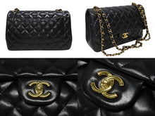 画像をギャラリービューアに読み込む, 極美品 CHANEL シャネル デカマトラッセ 30 Wフラップ Wチェーンショルダーバッグ 15番台 ラムスキン ココマーク ゴールド金具 中古 4b009369