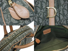 画像をギャラリービューアに読み込む, 極美品 Christian Dior クリスチャンディオール ダブルサドルバッグ ハンドバッグ PZ0901 トロッター柄 カーキ 中古 4b009371