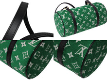 画像をギャラリービューアに読み込む, 新品同様 LOUIS VUITTON ルイヴィトン パピヨン26 モノグラム ジャガード ベルベット ハンド バッグ グリーン M46206 中古 4b009374