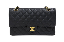 画像をギャラリービューアに読み込む, 極美品 CHANEL シャネル マトラッセ25 Wフラップ Wチェーンショルダーバッグ AO1112 15番台 キャビアスキン ゴールド金具 中古 4b009376