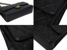 画像をギャラリービューアに読み込む, 極美品 CHANEL シャネル マトラッセ25 Wフラップ Wチェーンショルダーバッグ AO1112 15番台 キャビアスキン ゴールド金具 中古 4b009376