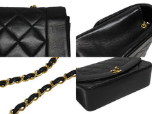 画像をギャラリービューアに読み込む, 極美品 CHANEL シャネル マトラッセ23 ダイアナ ショルダーバッグ A01165 レザー ラムスキン 2番台 ゴールド金具 ブラック 中古 4b009377