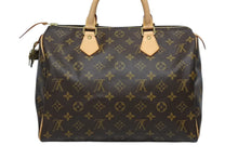 画像をギャラリービューアに読み込む, 極美品 LOUISVUITTON ルイヴィトン スピーディ30 ハンドバッグ M41526 モノグラムキャンバス ゴールド金具 ブラウン 中古 4b009378