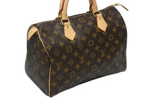 画像をギャラリービューアに読み込む, 極美品 LOUISVUITTON ルイヴィトン スピーディ30 ハンドバッグ M41526 モノグラムキャンバス ゴールド金具 ブラウン 中古 4b009378