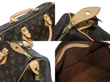 画像をギャラリービューアに読み込む, 極美品 LOUISVUITTON ルイヴィトン スピーディ30 ハンドバッグ M41526 モノグラムキャンバス ゴールド金具 ブラウン 中古 4b009378