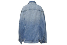 画像をギャラリービューアに読み込む, 極美品 CHROME HEARTS クロムハーツ デニムジャケット サイズXXL クロスボールボタン ダガージップ ブルー シルバー925 中古 4b009380