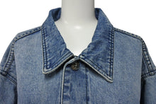 画像をギャラリービューアに読み込む, 極美品 CHROME HEARTS クロムハーツ デニムジャケット サイズXXL クロスボールボタン ダガージップ ブルー シルバー925 中古 4b009380