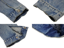 画像をギャラリービューアに読み込む, 極美品 CHROME HEARTS クロムハーツ デニムジャケット サイズXXL クロスボールボタン ダガージップ ブルー シルバー925 中古 4b009380