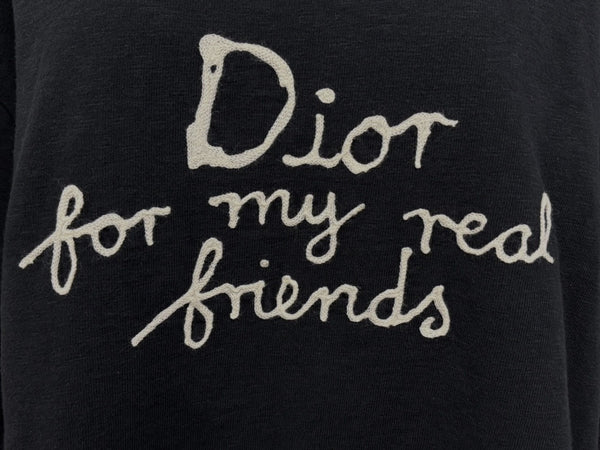 Christian Dior クリスチャンディオール 半袖Tシャツ 583J696A0849 サイズX3L グレー ネイビー ロゴ刺繍 美品 中古 4b009381