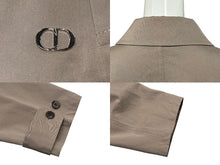 画像をギャラリービューアに読み込む, Christian Dior クリスチャンディオール トレンチコート 193C314A5170 サイズ56 ブラウン 比翼ボタン ロゴ金具 美品 中古 4b009388