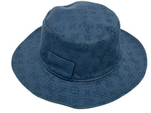 画像をギャラリービューアに読み込む, 極美品 LOUIS VUITTON ルイヴィトン 22SS リバーシブル モノグラム ロゴバケットハット スケーターハット ブルー M77592 サイズL 中古 4b009399