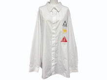 画像をギャラリービューアに読み込む, 極美品 Christian Dior クリスチャンディオール 長袖 比翼ボタンシャツ 393C531A1581 サイズ44 マルチパッチ ホワイト 中古 4b009400