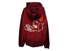 画像をギャラリービューアに読み込む, 新品未使用 SLOWBUCKS スローバックス ジップアップフーディー パーカー サイズL レッド グラデーション 刺繍 中古 4b009442