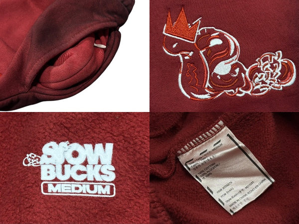 新品未使用 SLOWBUCKS スローバックス スウェットパンツ サイズM レッド グラデーション 刺繍 中古 4b009451