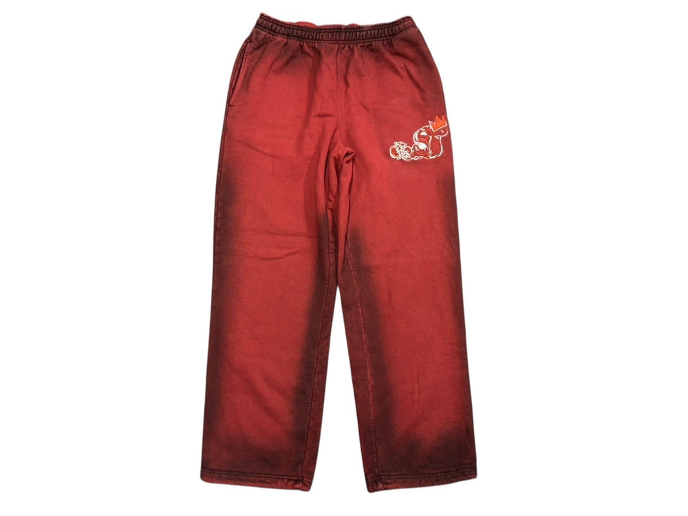 New and unused SLOWBUCKS Sweatpants Size L Red Gradient Embroidery Used 4b009454