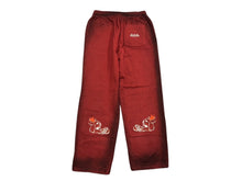 Load image into Gallery viewer, 新品未使用 SLOWBUCKS スローバックス スウェットパンツ サイズL レッド グラデーション 刺繍 中古 4b009454