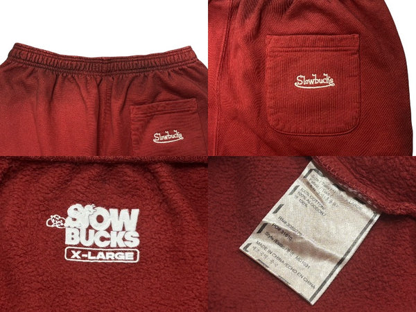 New and unused SLOWBUCKS Sweatpants Size XL Red Gradient Embroidery Used 4b009458