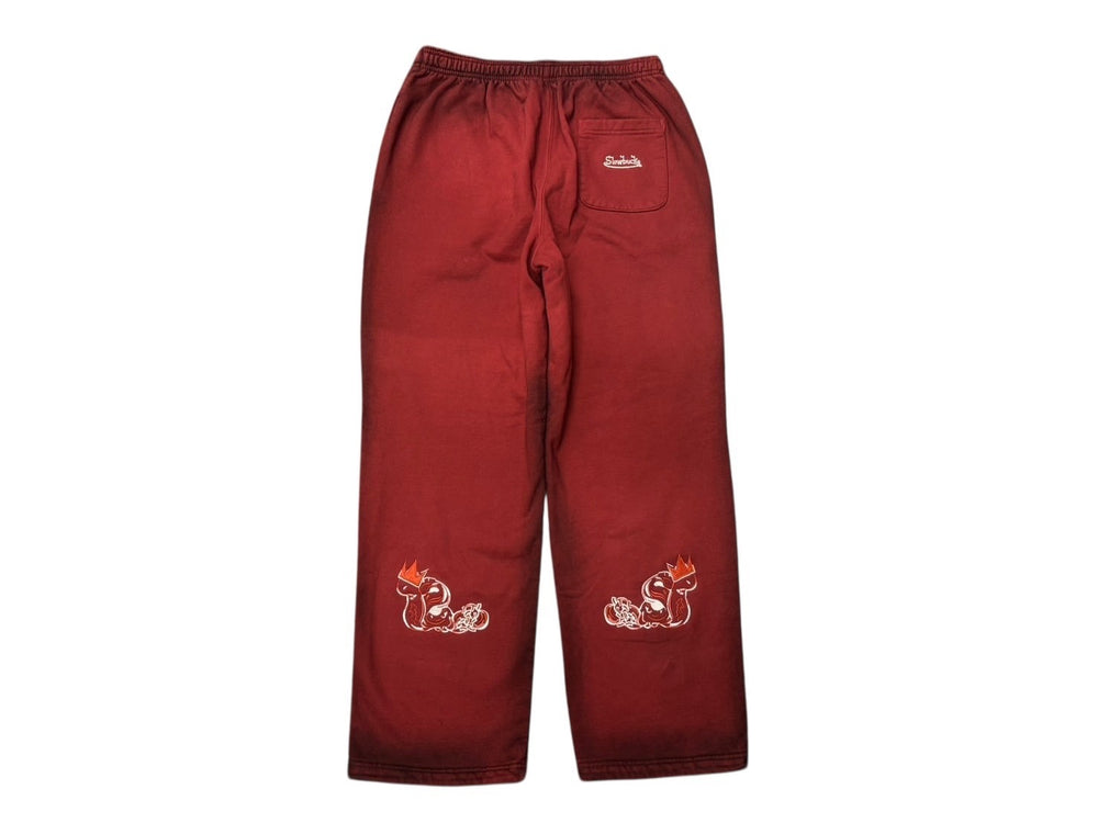 New and unused SLOWBUCKS Sweatpants Size XL Red Gradient Embroidery Used 4b009458