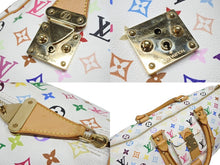 画像をギャラリービューアに読み込む, LOUIS VUITTON ルイヴィトン キーポル45 ボストンバッグ M92641 モノグラム マルチカラー ホワイト 村上隆 美品 中古 4b009463