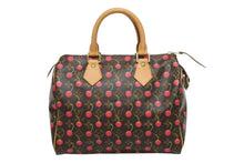 画像をギャラリービューアに読み込む, 極美品 LOUIS VUITTON ルイヴィトン スピーディ25 ハンドバッグ M95009 モノグラム チェリー ブラウン 村上隆 中古 4b009466